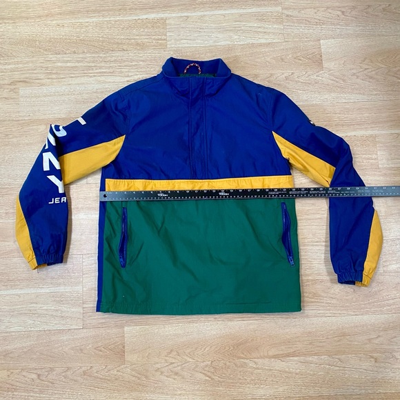 Tommy Jeans Jacket Men’s S Blue Green Yellow Color-Block 1985 Anorak Sports Coat - Picture 5 of 12